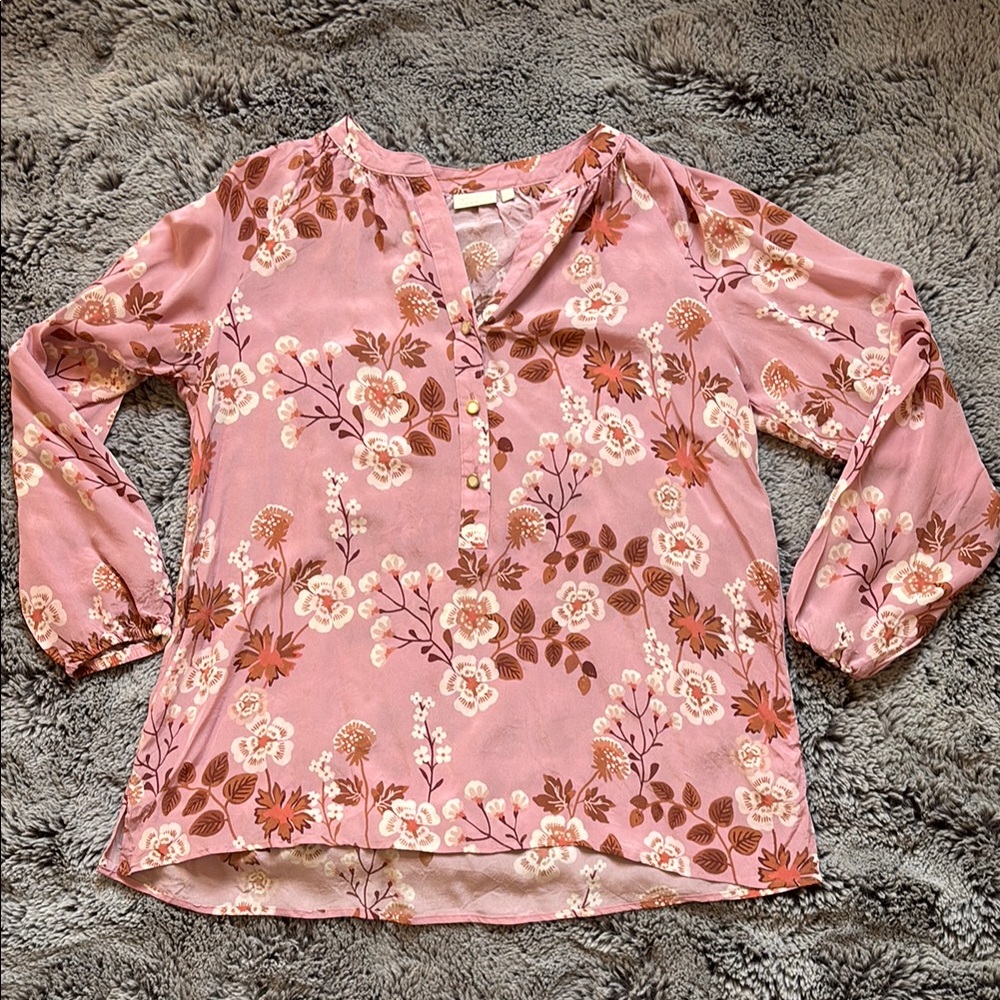 Spartina 449 Pink Cora Silk Top